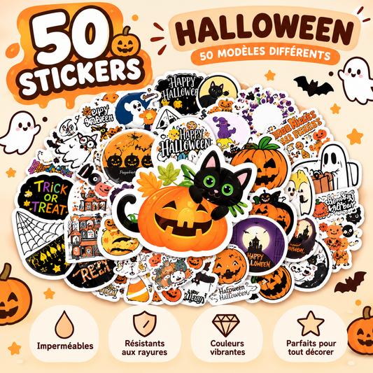 Pack de 50 Stickers Halloween