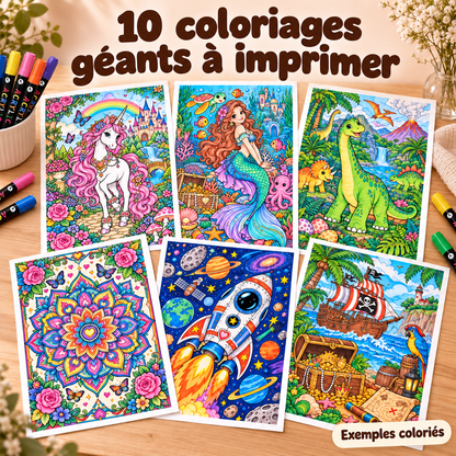 10 coloriages géants