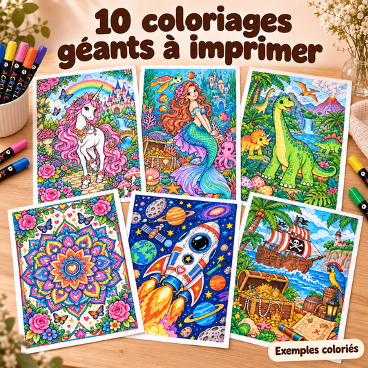 10 coloriages géants