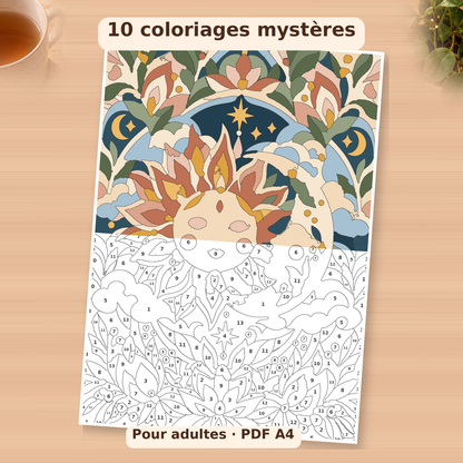 10 coloriages mystères